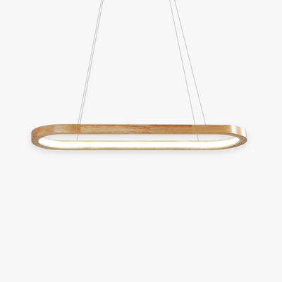 LumaWood Modern Hanging Lamp Metal And Wood With LED - OpalDwell