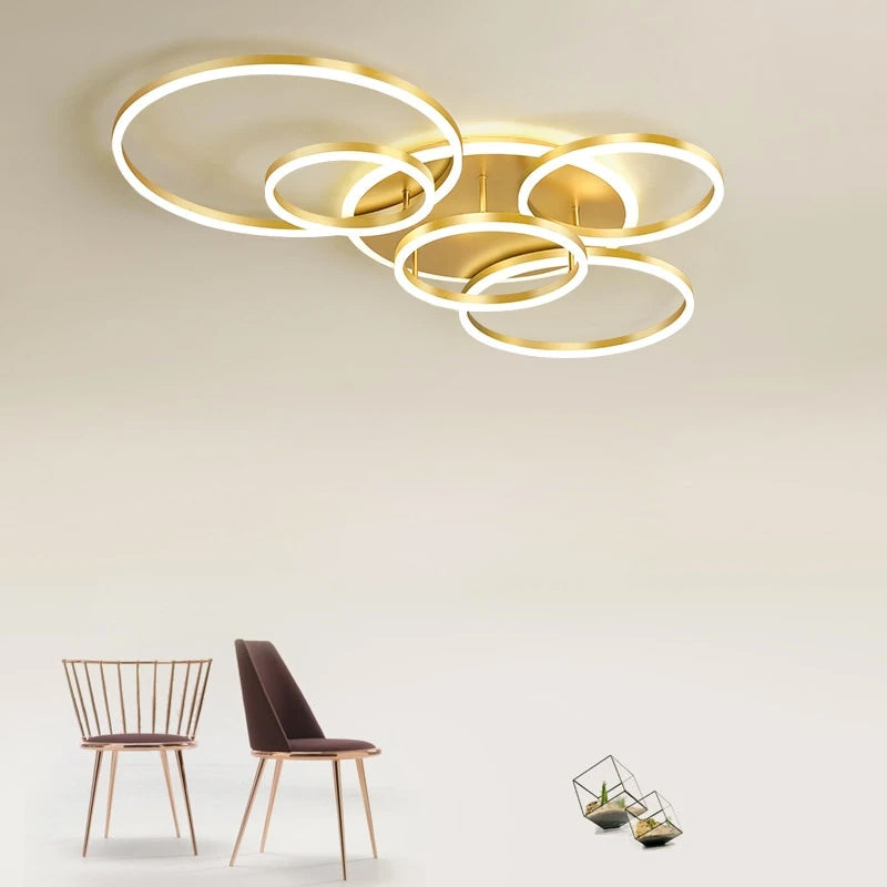 LunaRing LED Ceiling Light with Soft Tranquil Ambient Glow - OpalDwell
