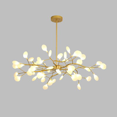 Lyra Branch LED Chandelier for Living and Dining Areas Minimalist Ceiling Light OpalDwell