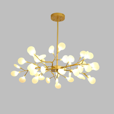 Lyra Branch LED Chandelier for Living and Dining Areas Minimalist Ceiling Light OpalDwell