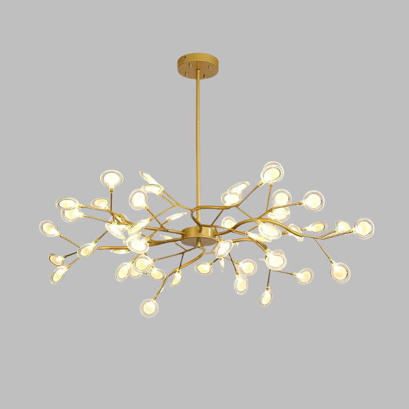 Lyra Branch LED Chandelier for Living and Dining Areas Minimalist Ceiling Light OpalDwell