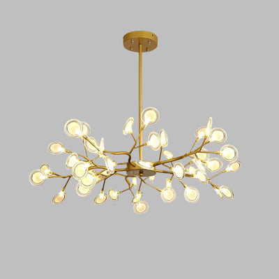 Lyra Branch LED Chandelier for Living and Dining Areas Minimalist Ceiling Light OpalDwell