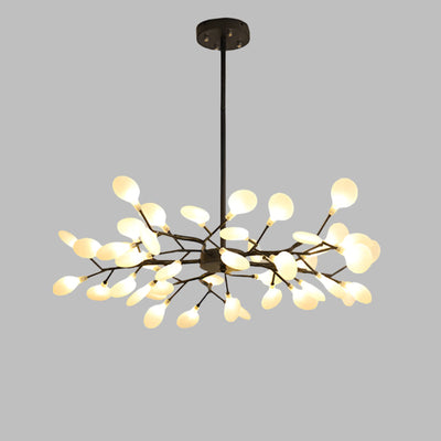 Lyra Branch LED Chandelier for Living and Dining Areas Minimalist Ceiling Light OpalDwell