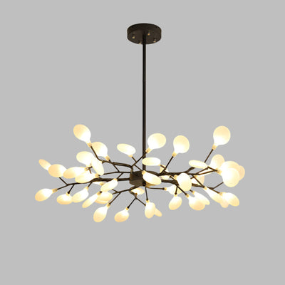 Lyra Branch LED Chandelier for Living and Dining Areas Minimalist Ceiling Light OpalDwell