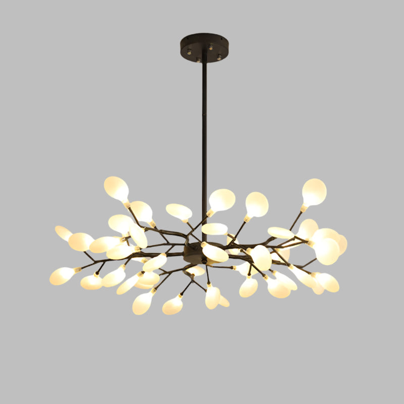 Lyra Branch LED Chandelier for Living and Dining Areas Minimalist Ceiling Light OpalDwell