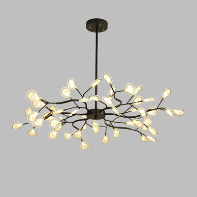 Lyra Branch LED Chandelier for Living and Dining Areas Minimalist Ceiling Light OpalDwell