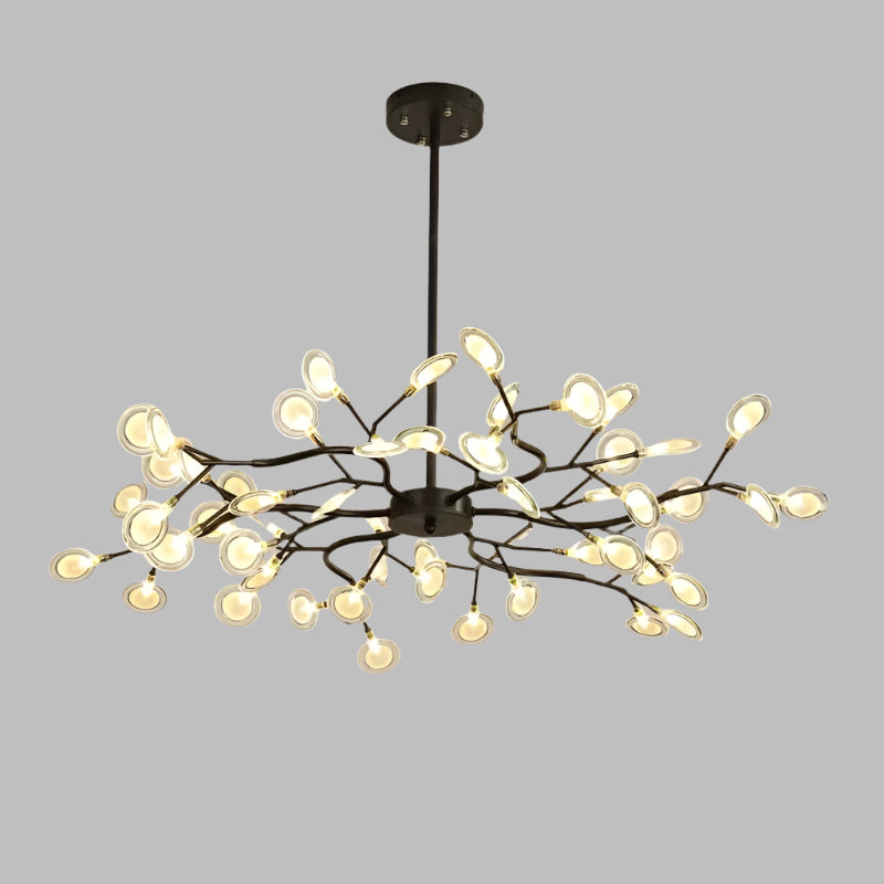 Lyra Branch LED Chandelier for Living and Dining Areas Minimalist Ceiling Light OpalDwell
