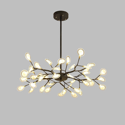 Lyra Branch LED Chandelier for Living and Dining Areas Minimalist Ceiling Light OpalDwell