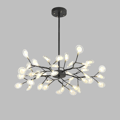 Lyra Branch LED Chandelier for Living and Dining Areas Minimalist Ceiling Light OpalDwell