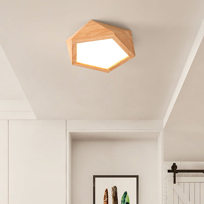 AureaHalo Recessed LED Ceiling Light with Wood Accents - OpalDwell