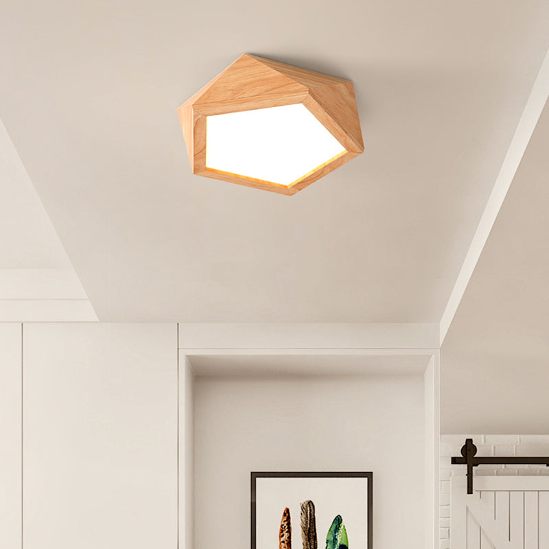 AureaHalo Recessed LED Ceiling Light with Wood Accents - OpalDwell