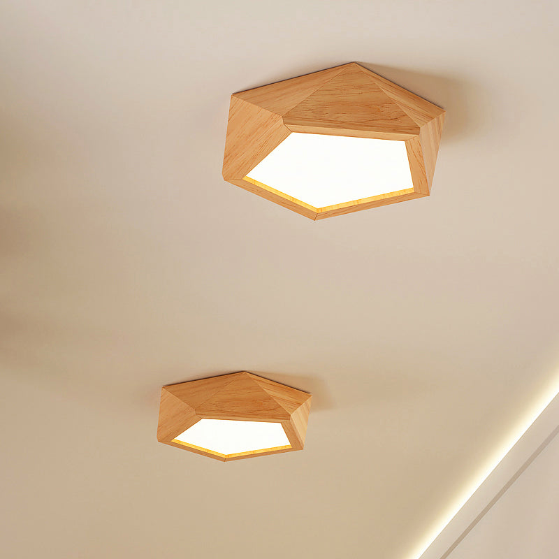 AureaHalo Recessed LED Ceiling Light with Wood Accents - OpalDwell
