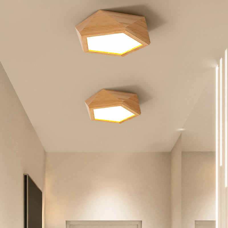AureaHalo Recessed LED Ceiling Light with Wood Accents - OpalDwell