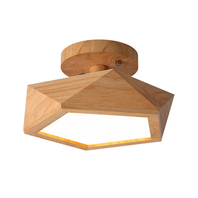 AureaHalo Recessed LED Ceiling Light with Wood Accents - OpalDwell