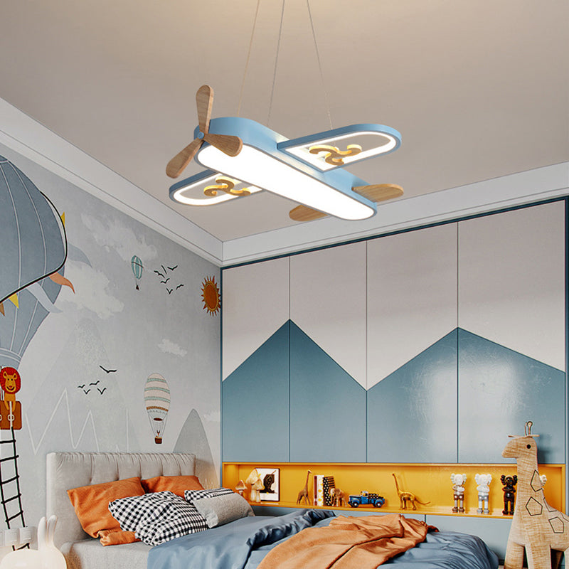 LumaPlane LED Airplane Pendant Light for Kids Bedroom - OpalDwell