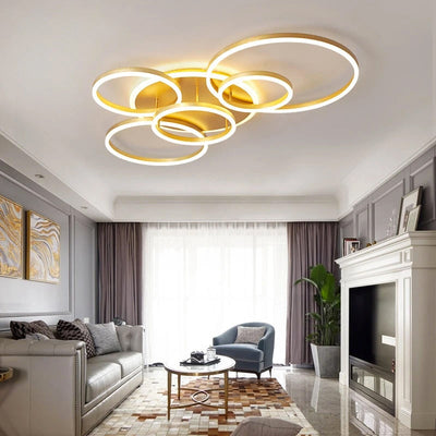LunaRing LED Ceiling Light with Soft Tranquil Ambient Glow - OpalDwell