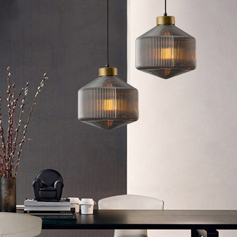 Quell Drum Pendant Lamp Modern Glass Pendant Light Glow - OpalDwell
