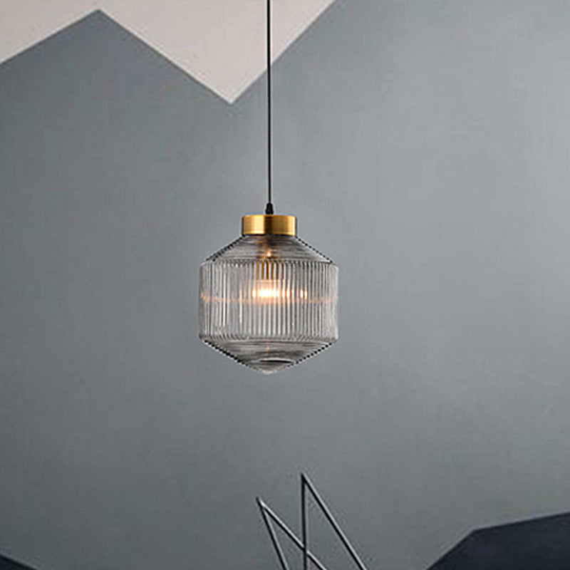 Quell Drum Pendant Lamp Modern Glass Pendant Light Glow - OpalDwell