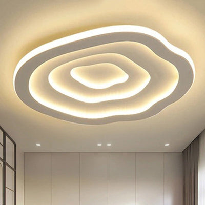NovaLume Wavy Acrylic Modern Ceiling Light Warm White LED - OpalDwell
