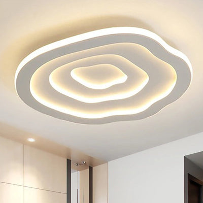 NovaLume Wavy Acrylic Modern Ceiling Light Warm White LED - OpalDwell