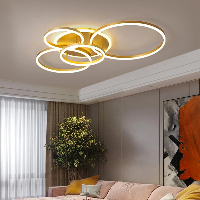 LunaRing LED Ceiling Light with Soft Tranquil Ambient Glow - OpalDwell