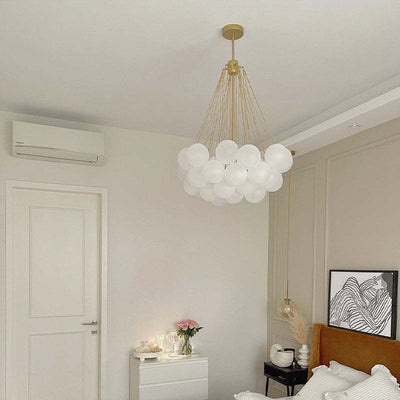Lumisora Glass and Metal Pendant Light for Living Room - OpalDwell