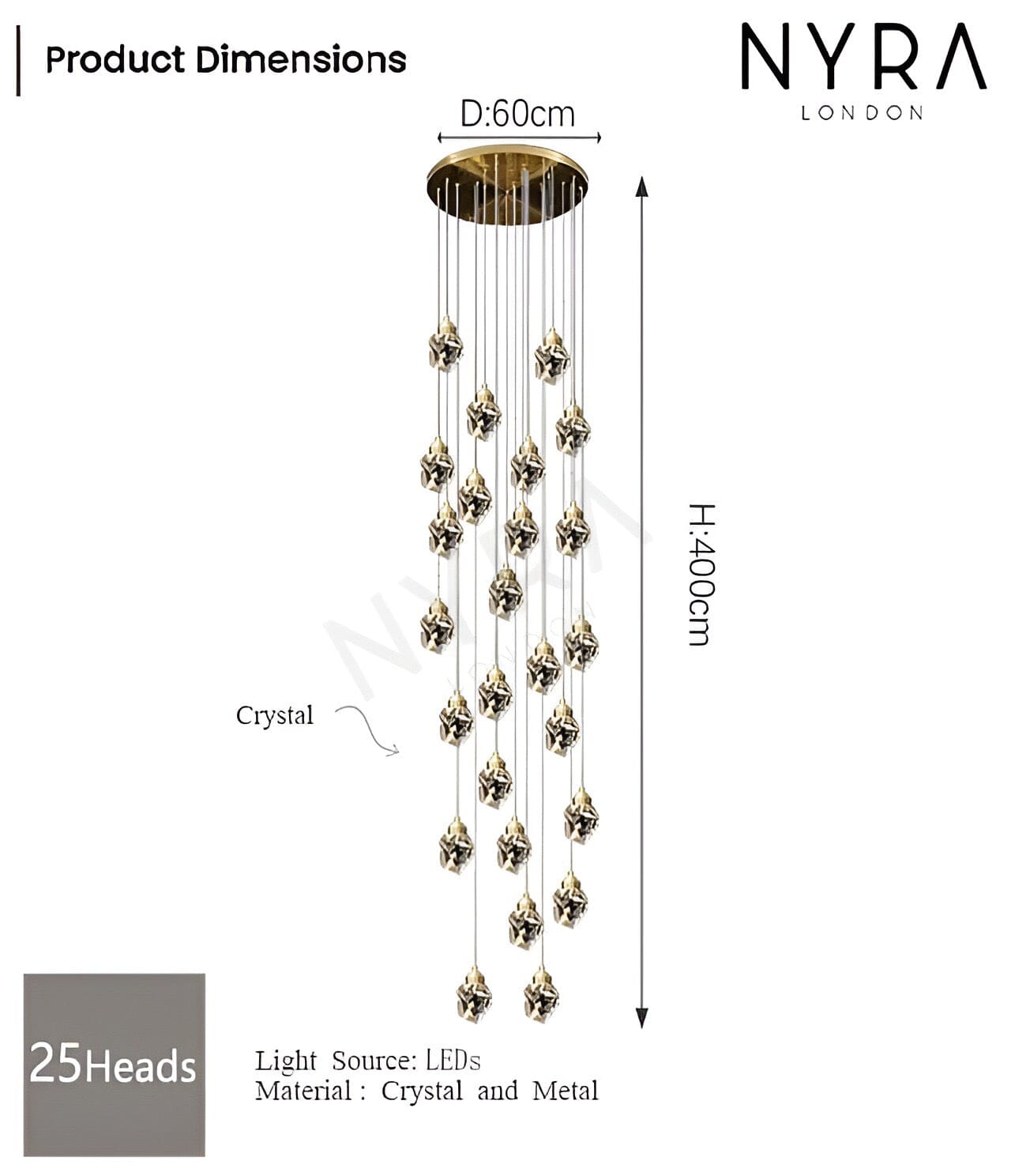 Liora | Crystal Chandelier - OpalDwell