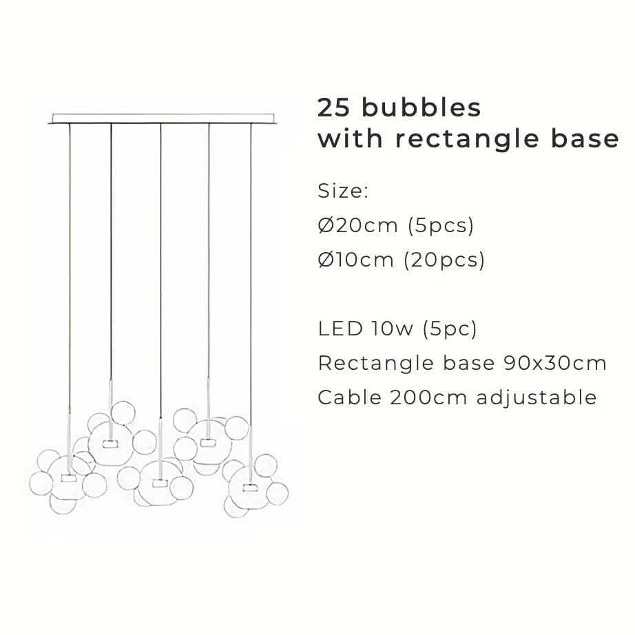 Nordic Snowball Glass Chandelier With Matte Or Clear Orbs - OpalDwell