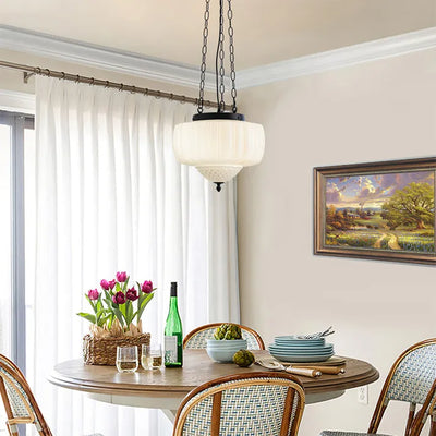 Modern white minimalist pendant light | OpalDwell - OpalDwell