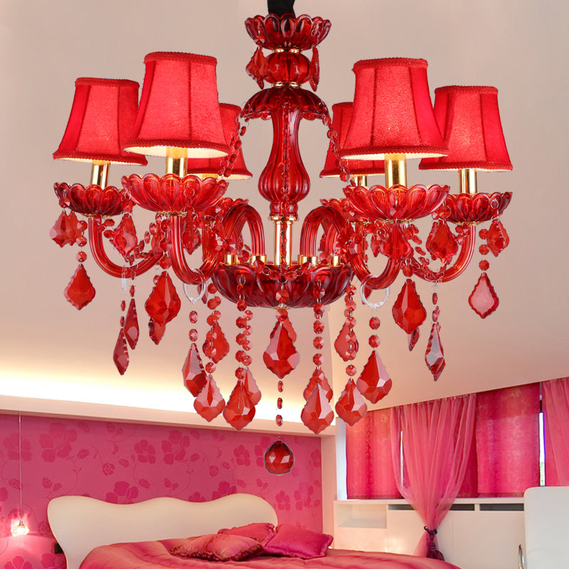 Luminra Crimson Crystal Chandelier for Modern Living Rooms - OpalDwell