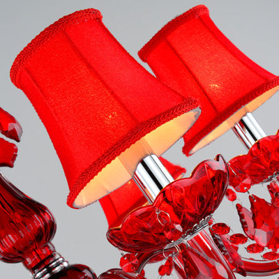 Aurelia Crimson Crystal Chandelier for Modern Living Rooms OpalDwell