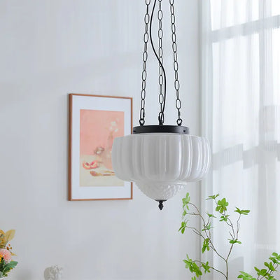 Modern white minimalist pendant light | OpalDwell - OpalDwell