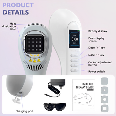 VitaLuma 308nm UVB Vitiligo Phototherapy Lamp for Home Use - OpalDwell