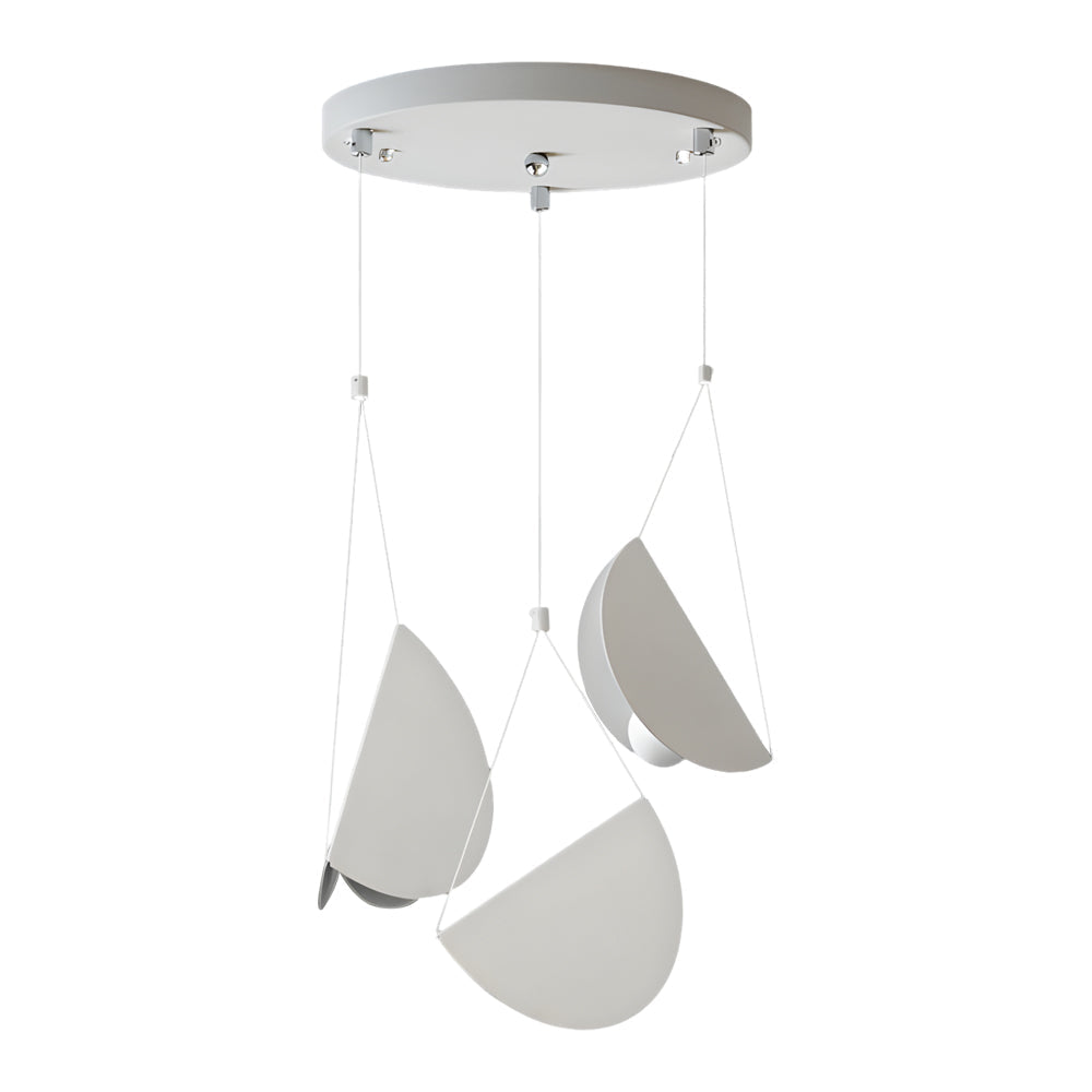NovaLume Linear Pendant Light in White Matte Metal - OpalDwell