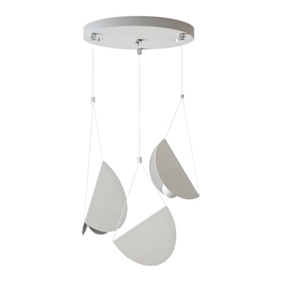 NovaLume Linear Pendant Light in White Matte Metal - OpalDwell