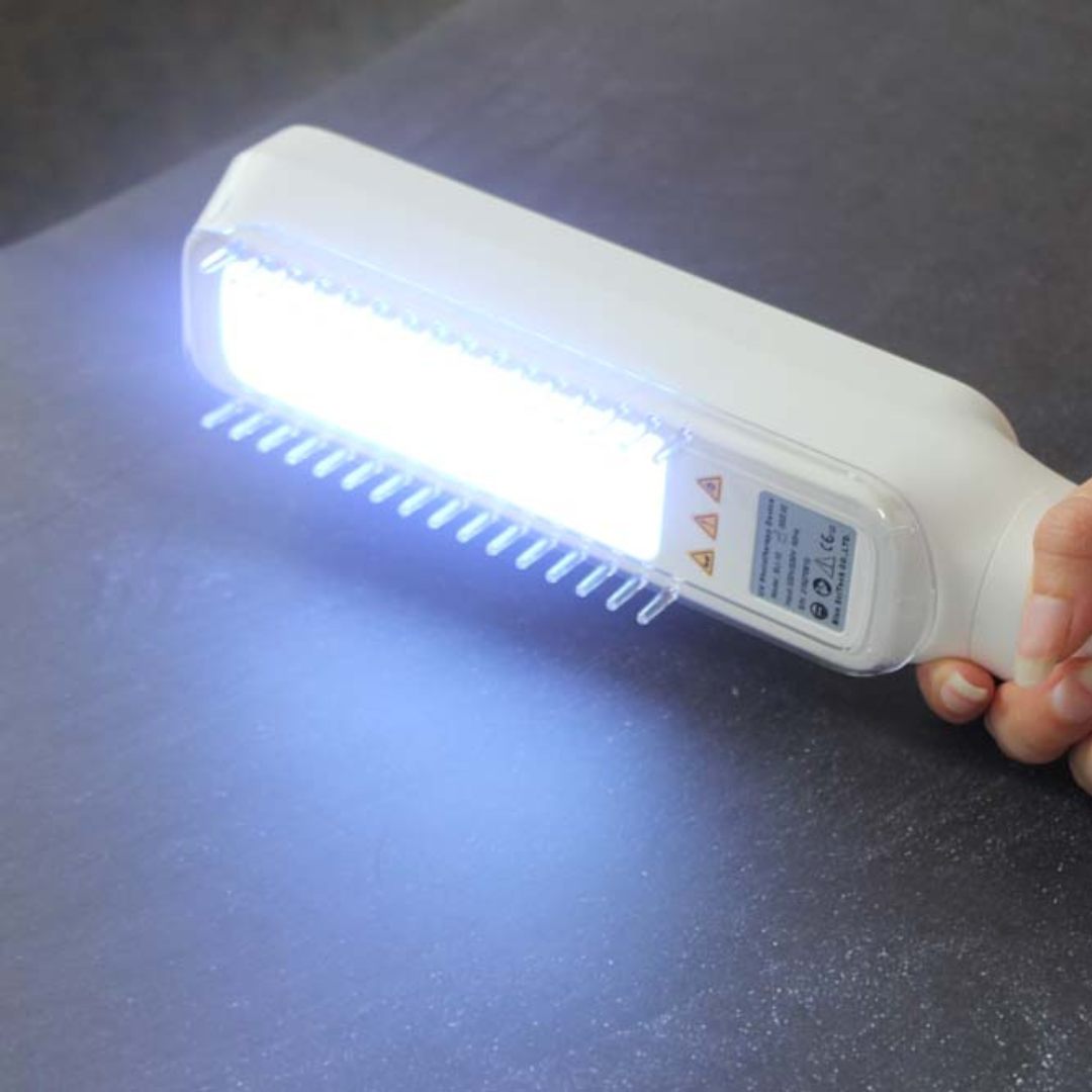 AureaPulse Handheld UVB Narrowband Phototherapy Lamp Timer And Touch Control - OpalDwell