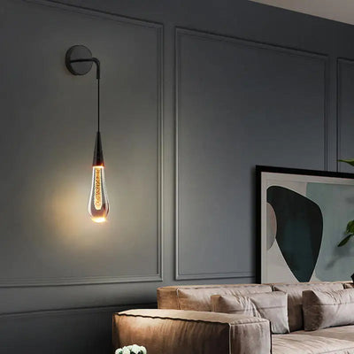 Drop-shaped Wall Lamp with Warm Glow - Solena | OpalDwell - OpalDwell
