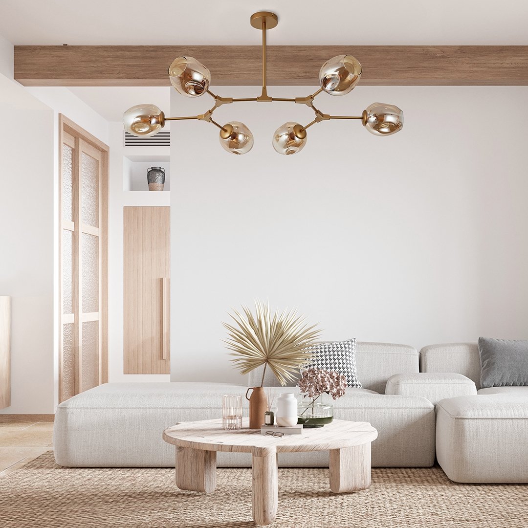 NovaRay Glass Pendant Lamp Adjustable LED Warm Light - OpalDwell