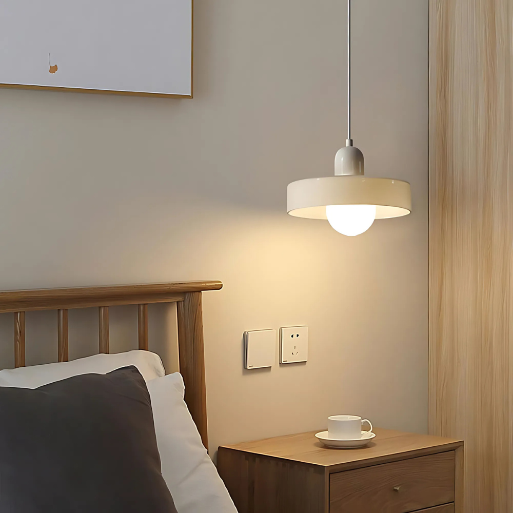 NovaHalo Ceiling Pendant Light With Opal Halo Shade Modern - OpalDwell