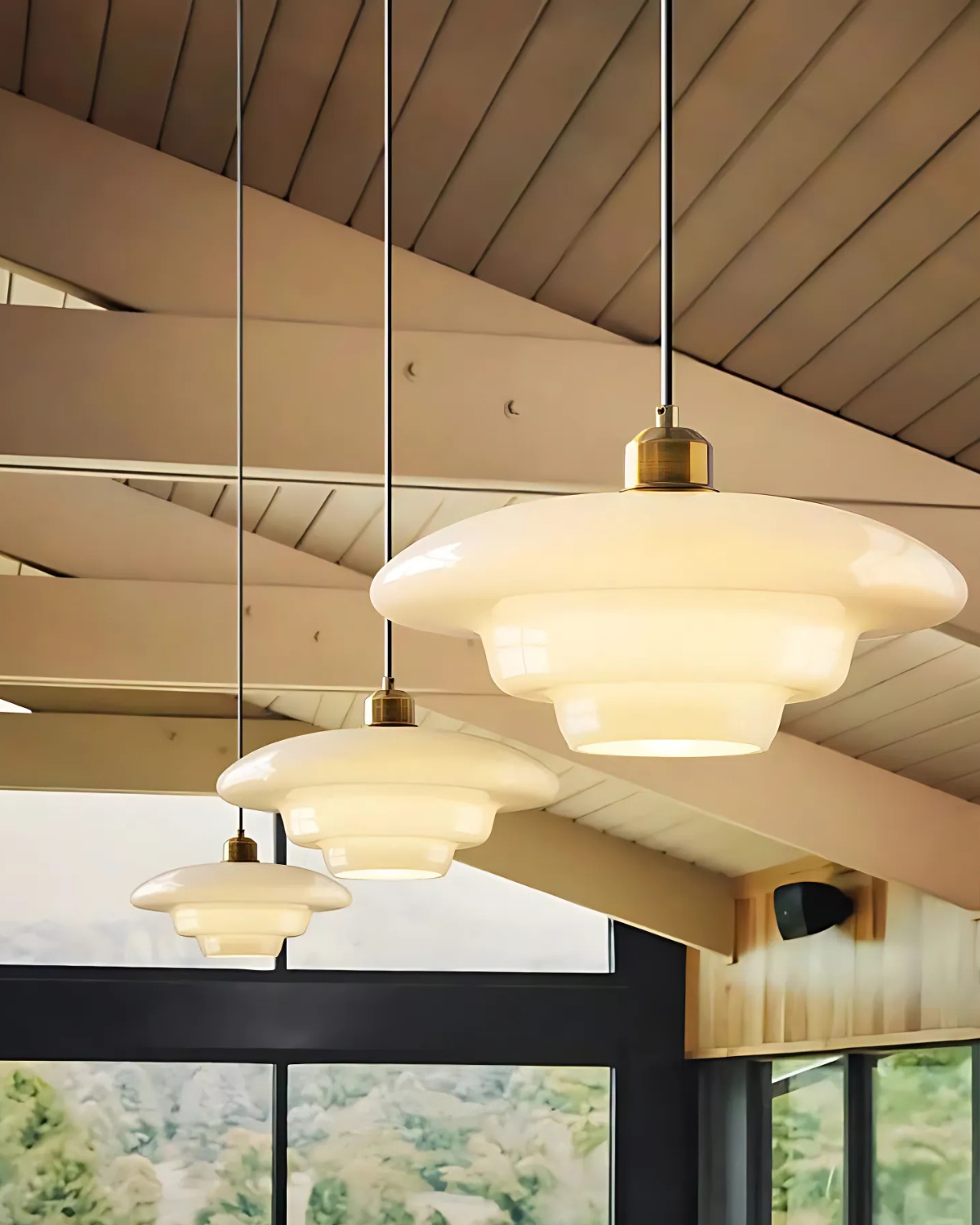 LyraCloud Pendant Light Soft Cloud Opal Glass Glow - OpalDwell