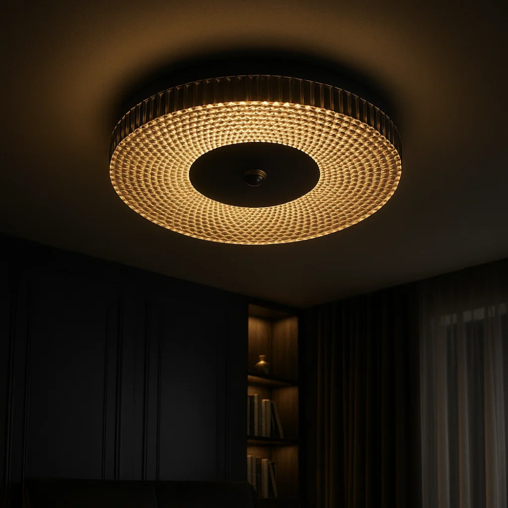Luminia Slim LED Ceiling Light in Metal & Acrylic Finish OpalDwell