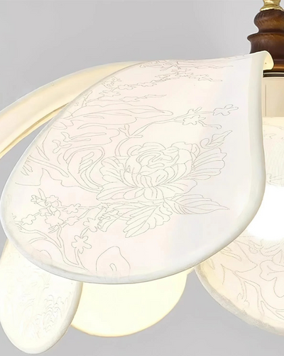 Aurelia Petal Layer Pendant Light With Soft Glow For Bedroom - OpalDwell