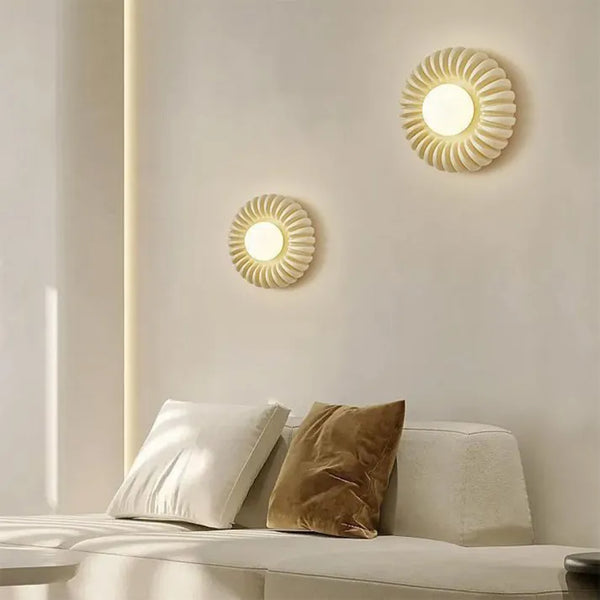 Lyria Resin Wall Lamp Modern Ambient Lighting Soft Glow - OpalDwell