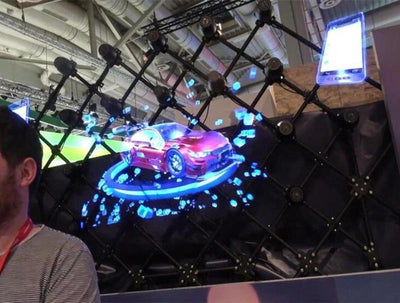HoloBreeze 3D Fan Holographic Display Projector Lamp - OpalDwell