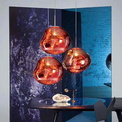AstraLuma Lava Pendant Lights Four Color Glass Finish - OpalDwell