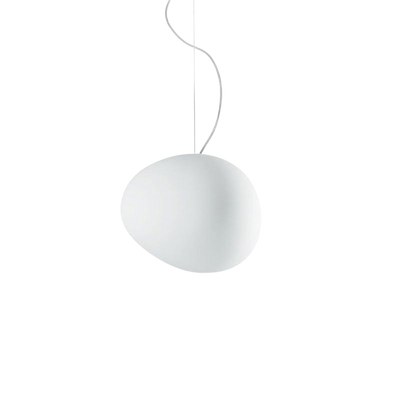 LumaVerde Glass Pendant Light Hand Blown Organic Form OpalDwell