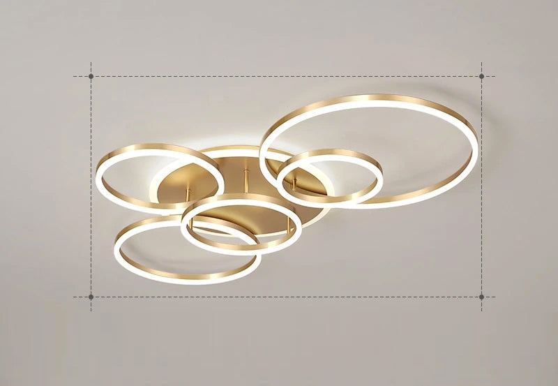 LunaRing LED Ceiling Light with Soft Tranquil Ambient Glow - OpalDwell