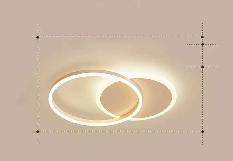 LunaRing LED Ceiling Light with Soft Tranquil Ambient Glow - OpalDwell