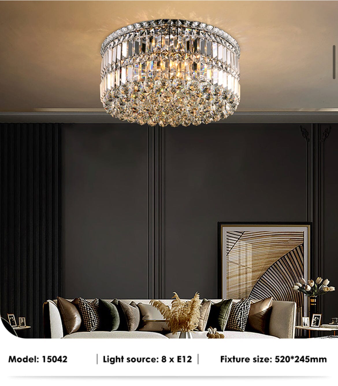 Chandeliers in Jade Crystal - OpalDwell