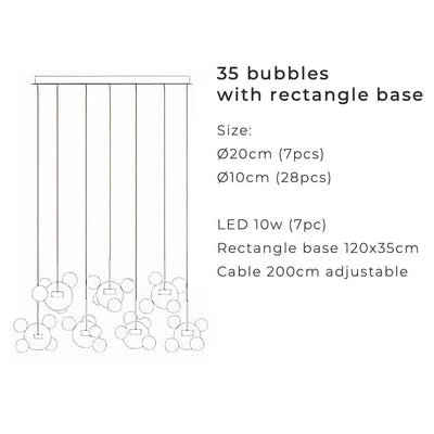 Nordic Snowball Glass Chandelier With Matte Or Clear Orbs - OpalDwell
